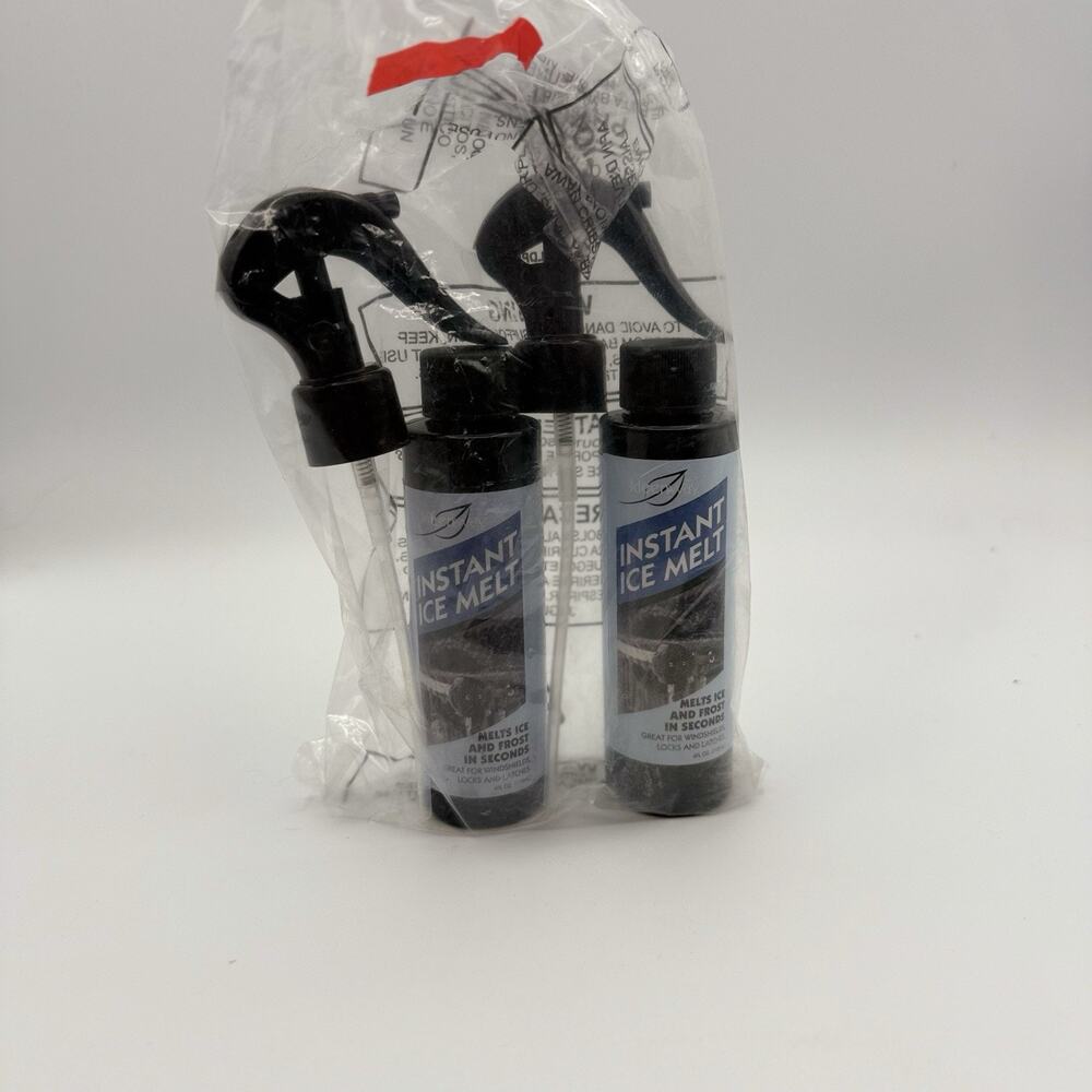 Kleenway Instant Ice Melt Spray 4 oz 2 Pack Windshield Deicer Car Lock Defroster